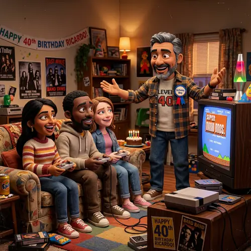 40-Year-Old Millennial Birthday: Retro Gaming Celebration