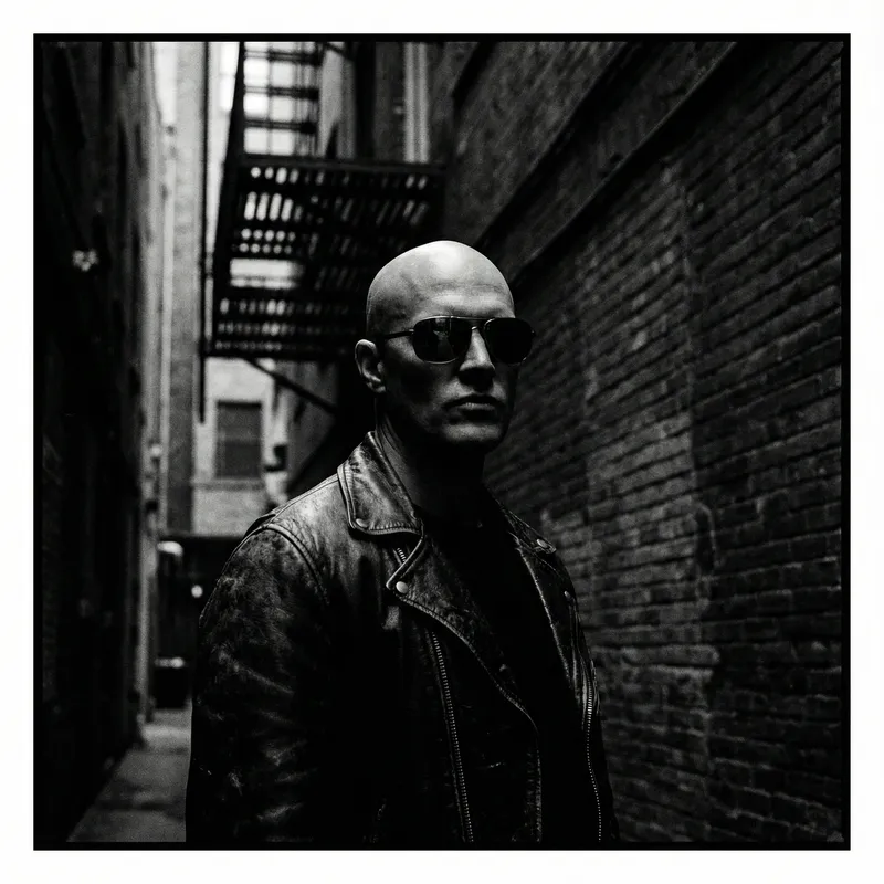 Intimidating Bully: Vintage Film Noir Style Photo