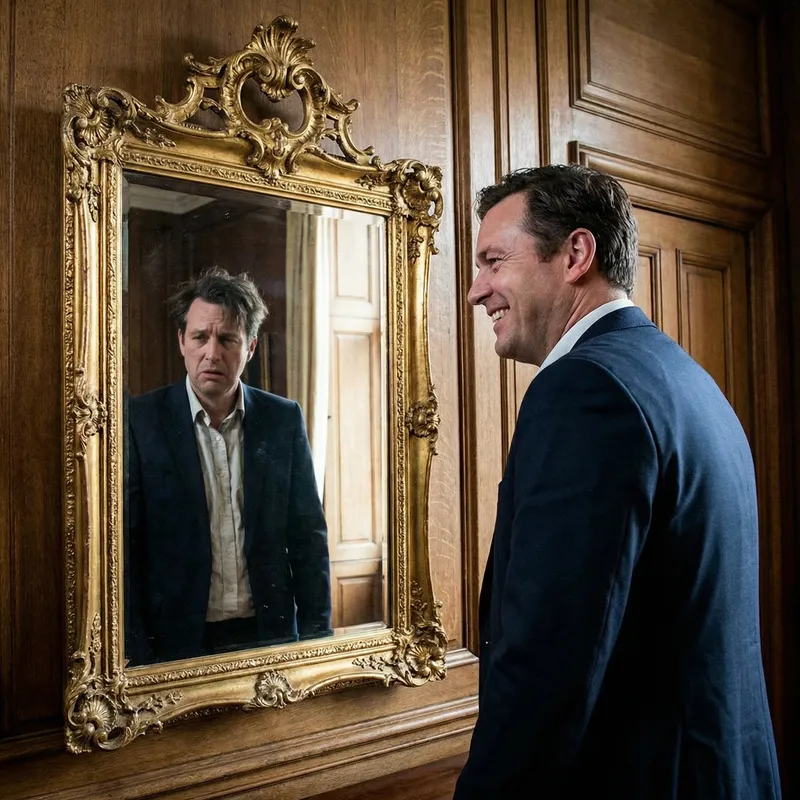 Contrasting Facades: Confidence vs Turmoil