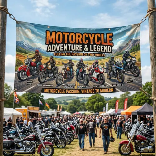 Vintage and Modern Motorcycles Banner | Adventure and Passion for Motorcycling