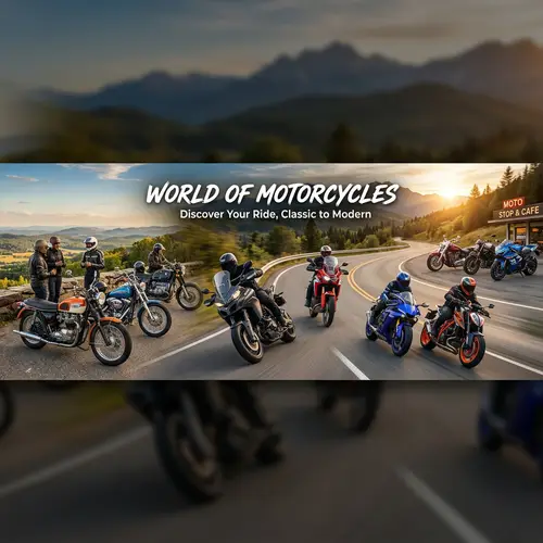 Classic and Modern Motorcycles Banner