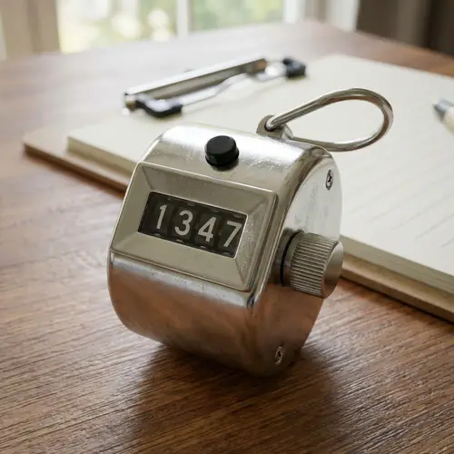 Compact Metal Tally Counter with Mechanical Display