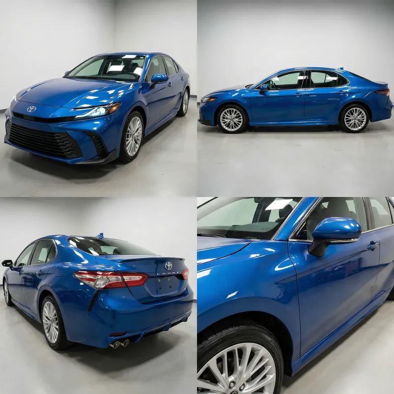 Contemporary Shiny Blue Sedan Car | Aerodynamic Design Contemporary Shiny Blue Sedan Car | Aerodynamic Design