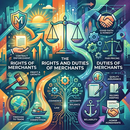 Rights and Duties of Merchants - Abstract Illustration