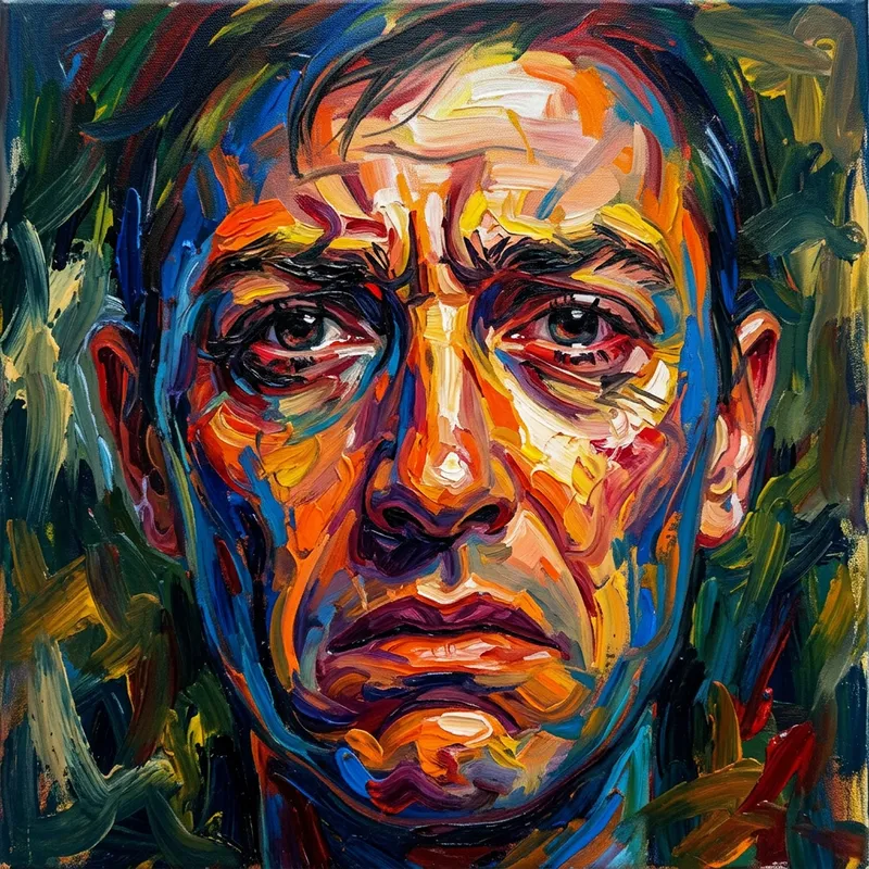 Vivid Expressionist Art | Stress Expression Close-up, Nikon D750 Vivid Expressionist Art | Stress Expression Close-up, Nikon D750