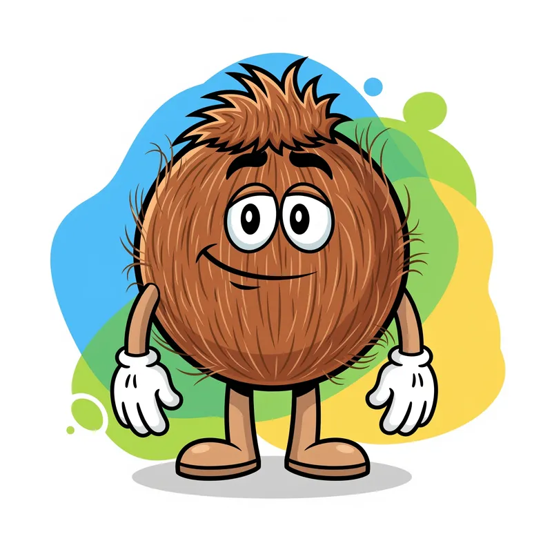 Cheeky Coconut Character: Fun and Friendly Design