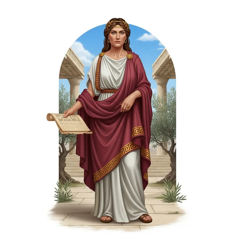 Caucasian Woman as Classical Greek Philosopher Caucasian Woman as Classical Greek Philosopher