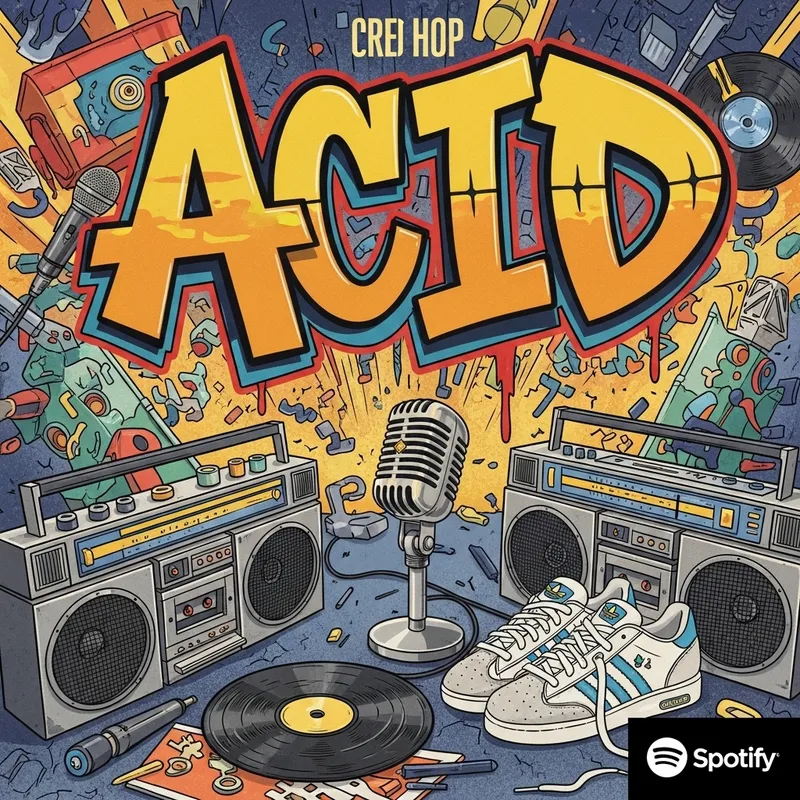 Old-School Hip-Hop Album Cover: 'ACID' Old-School Hip-Hop Album Cover: 'ACID'