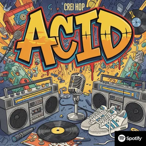 Old-School Hip-Hop Album Cover: 'ACID'