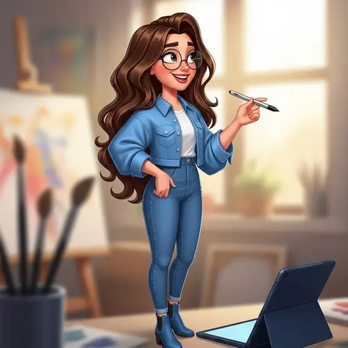 Create a Stylish Animated Character: Emmy with Wavy Hair