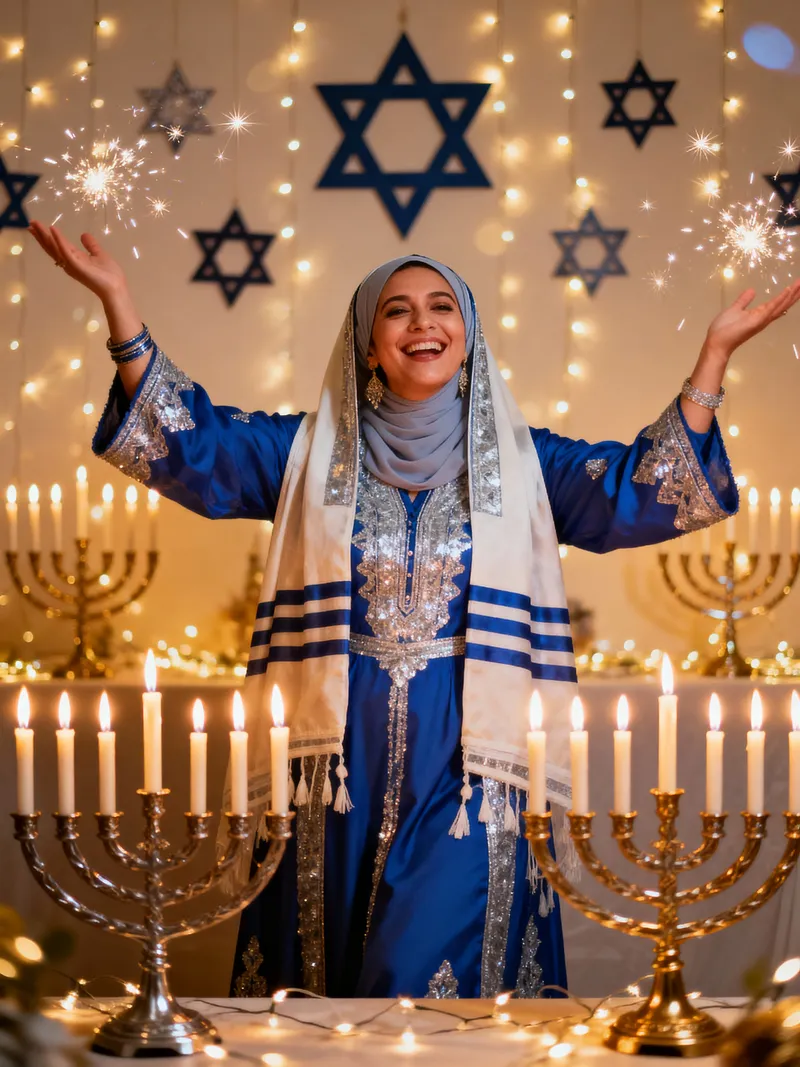 Joyful Hanukkah Celebration in USA