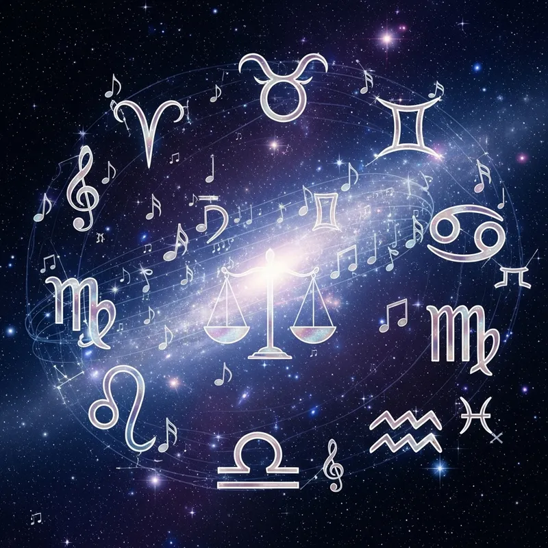 Astrology Symbols and Musical Notes