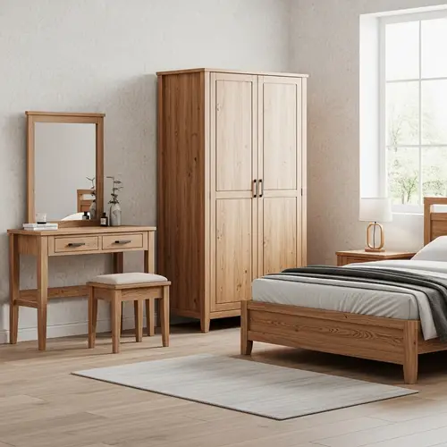 Nordic Style Room with Minimalist White Wallpaper