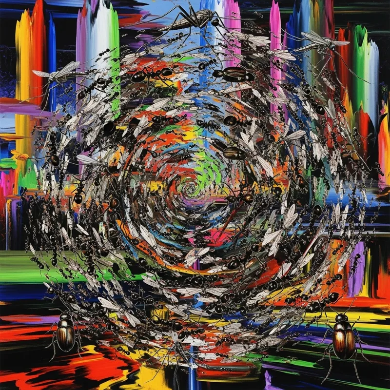 Abstract Insect Infestation Art