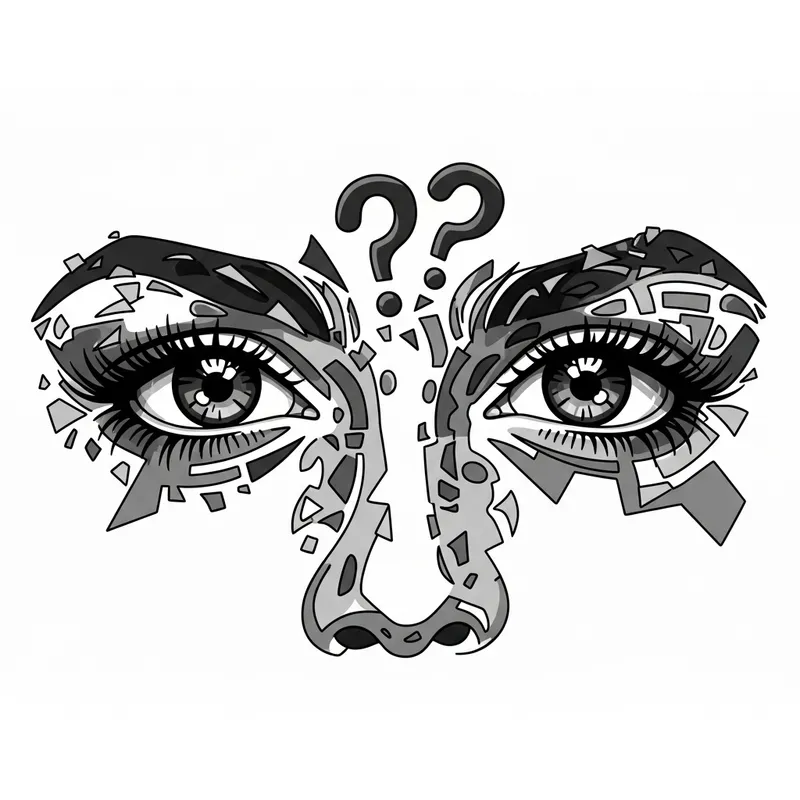 Broken Gaze: Abstract Fragmentation with Geometric Shapes