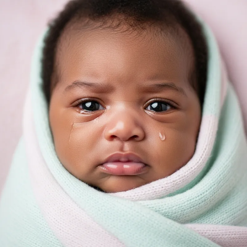 Expressive Sad Baby | Sorrowful Infant Photo