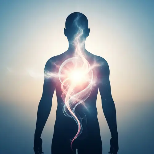 Human Soul Becoming One with Physical Body in Ethereal Art