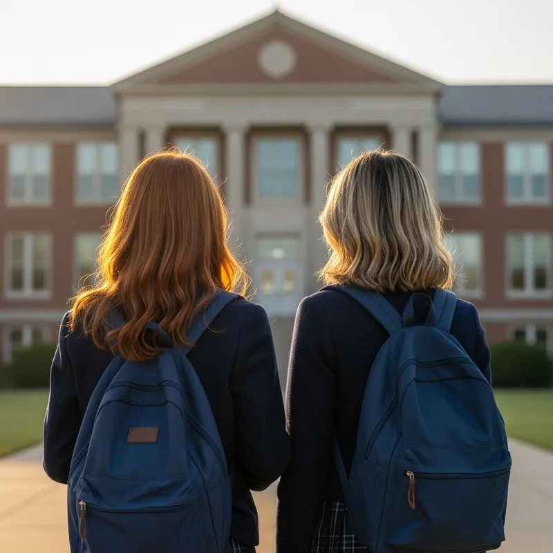 Red and Blonde School Girls: A Day of Diversity at School