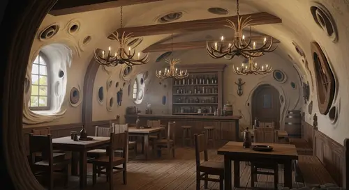 Surreal Ancient Tavern Interior | Antique Furniture & Unique Atmosphere
