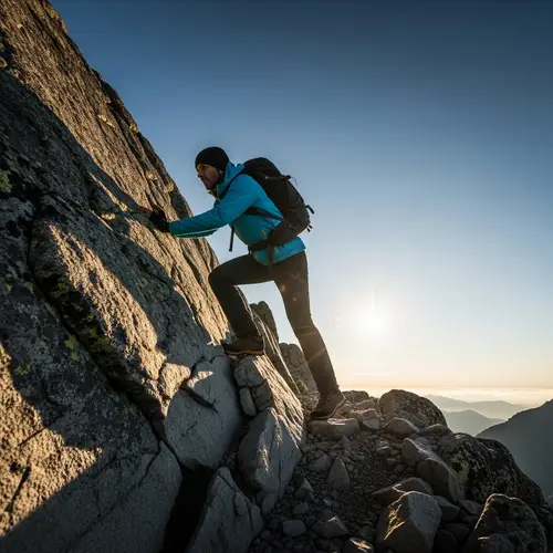 Striving and Determination: Climbing the Towering Mountain