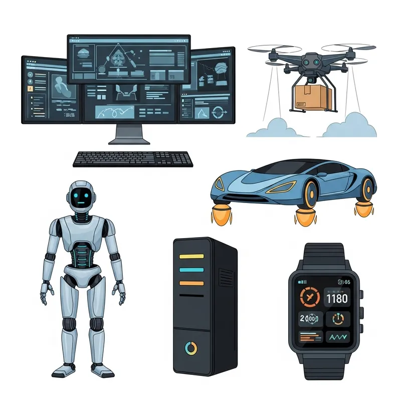 Futuristic Technology Illustration - Enhancing Everyday Tasks