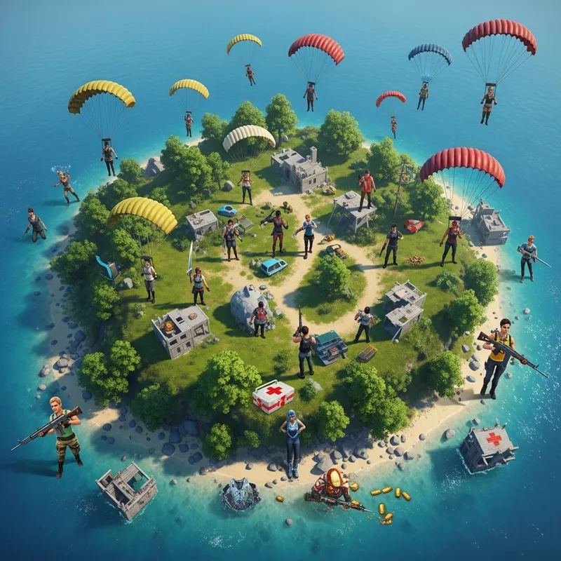 BGMI Survival Game: Luxuriant Island Battle Royale