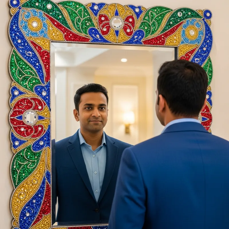 Boost Confidence: Engaging Design | Reflective South Asian Male