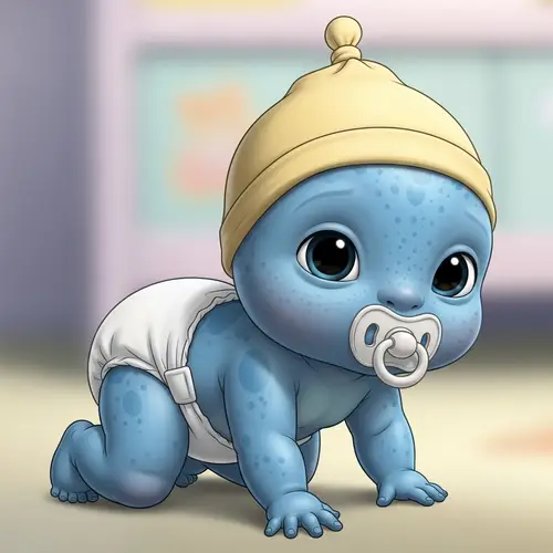 Baby Stitch - Cute One-Month-Old Alien Character