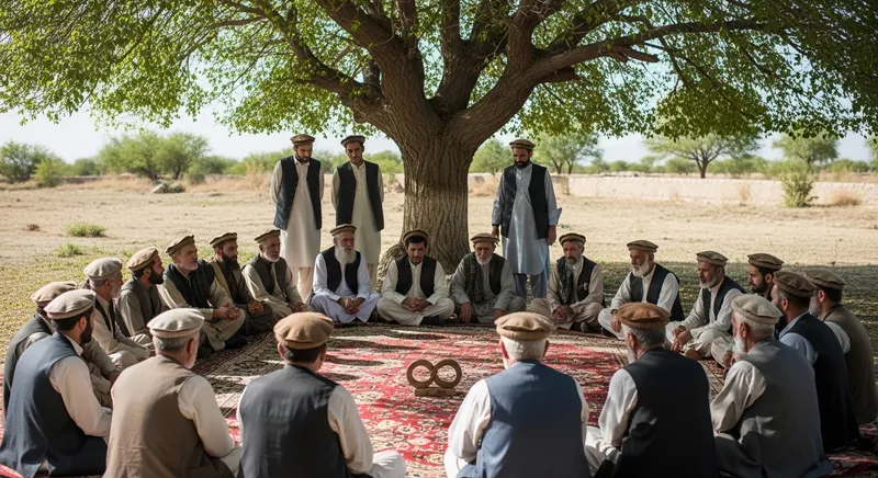 Pashtun Jirga Resolving Dispute