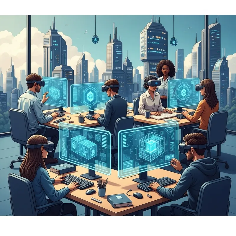 Future of Education & Career with Blockchain in Modern Style