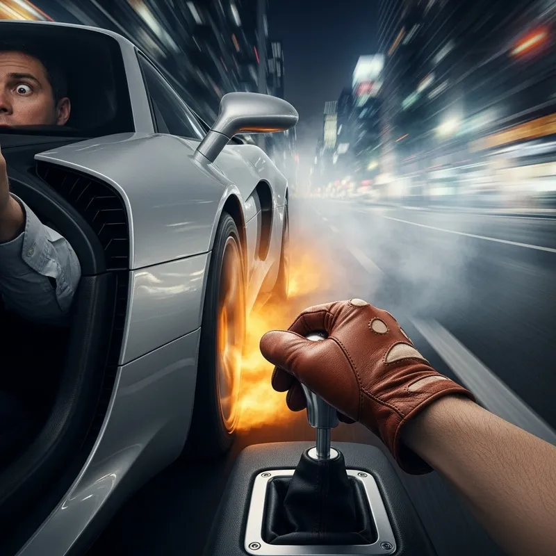 Excessive Speed 4K Image - Reckless Driver in Sleek Sports Car