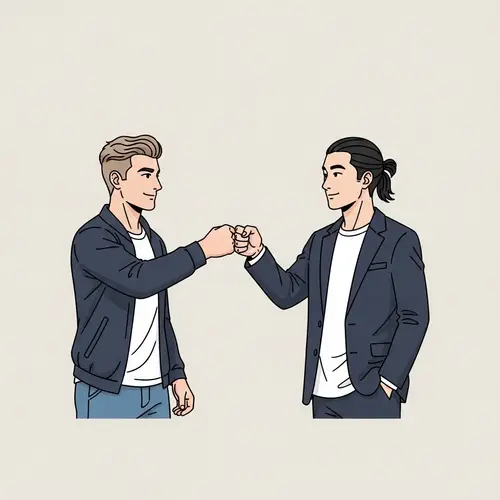 Diverse Friends Fist Bump Displaying Camaraderie | Website