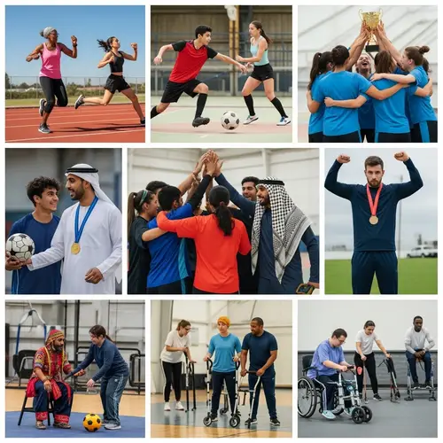 Diverse Athletes Gallery: Inclusivity in Sports with Multiracial Teams