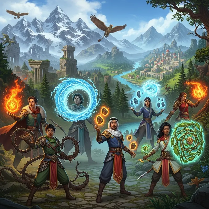 Explore a Vibrant Fantasy Game World with Magical Realms & Diverse Characters Explore a Vibrant Fantasy Game World with Magical Realms & Diverse Characters