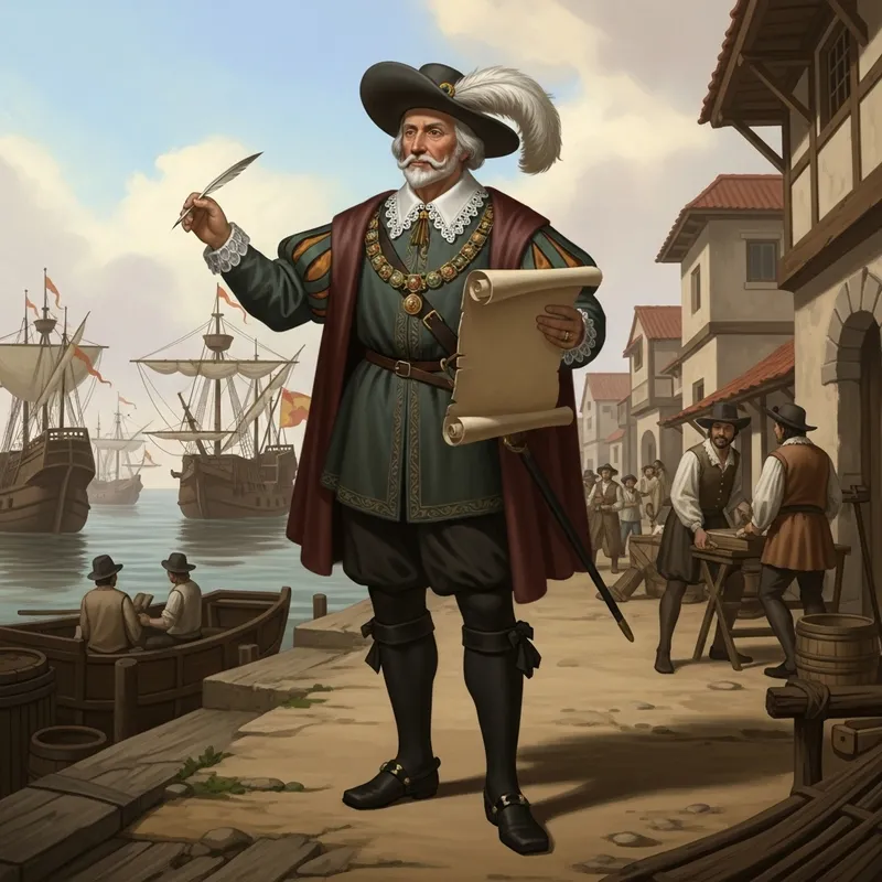 Spaniard Colonial Ruler: A Historical Scene