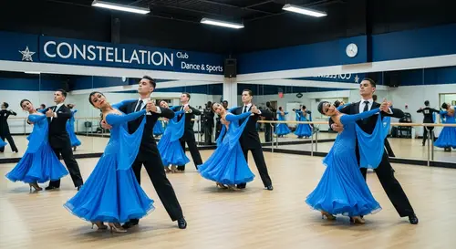 Constellation Dance Club: Eloquent Ballroom Dancing in Blue Tones