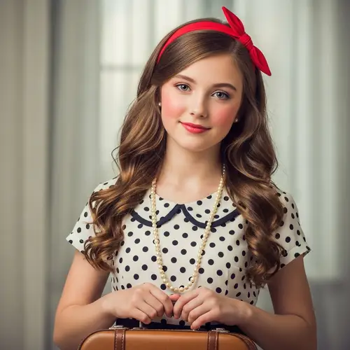 Vintage Style Girl Ready for Journey | 1920s Charm