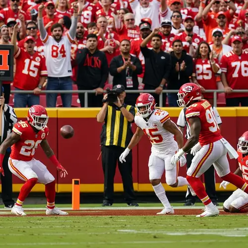 Kansas City Chiefs Score Thrilling Touchdown on Lush Football Field