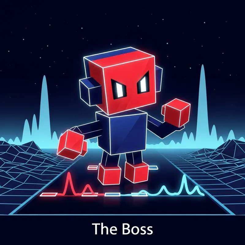 Just Shapes and Beats Boss: Cubic Geometry-character in Rhythm Game