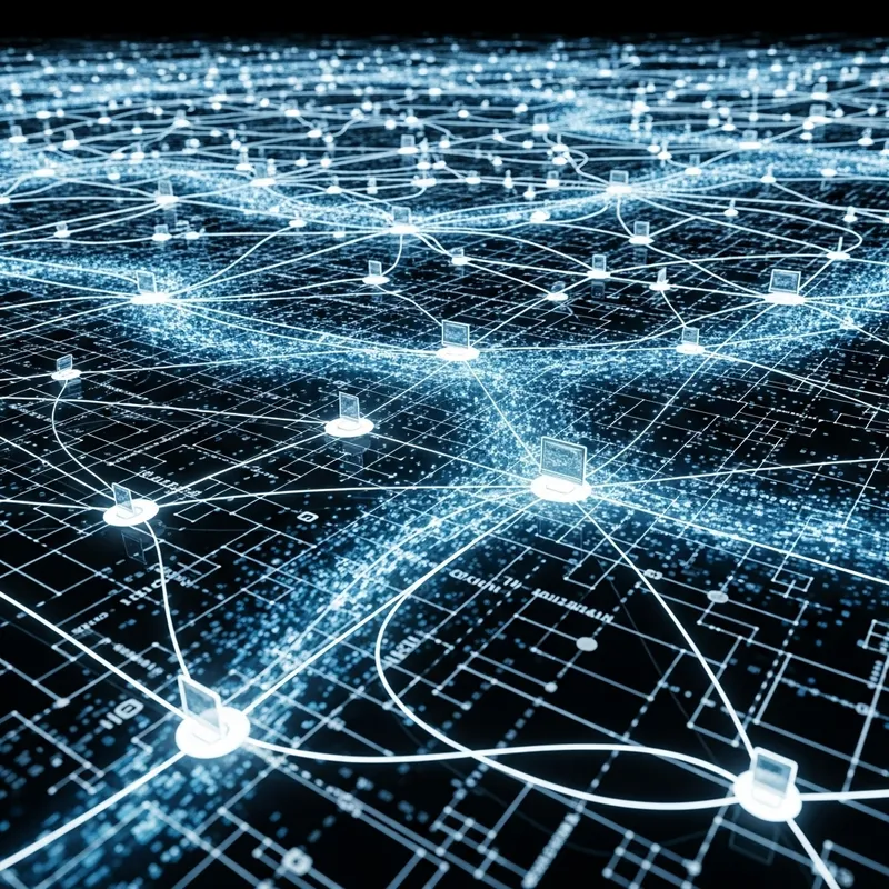 Vast Digital Web: Flowing Network of Interconnected Computers