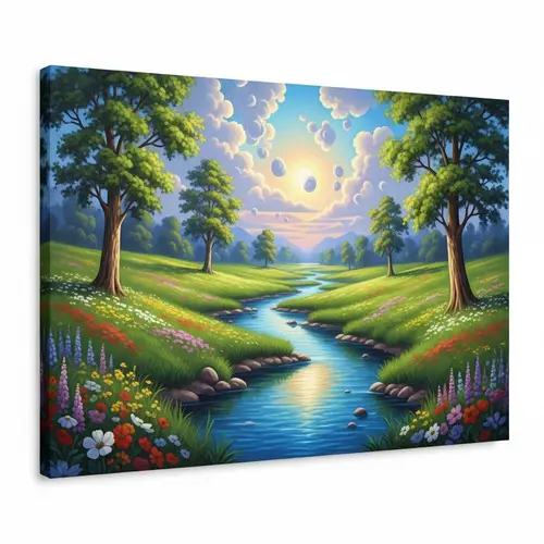 Vibrant Nature Landscape Painting | Realistic Detail