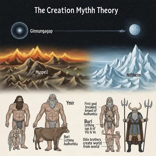 Norse Mythology Creation Myth: Ymir, Buri, and Odin