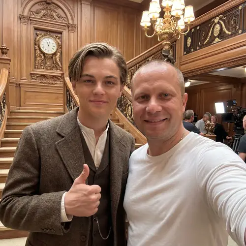Candid Selfie with Leonardo DiCaprio from Titanic