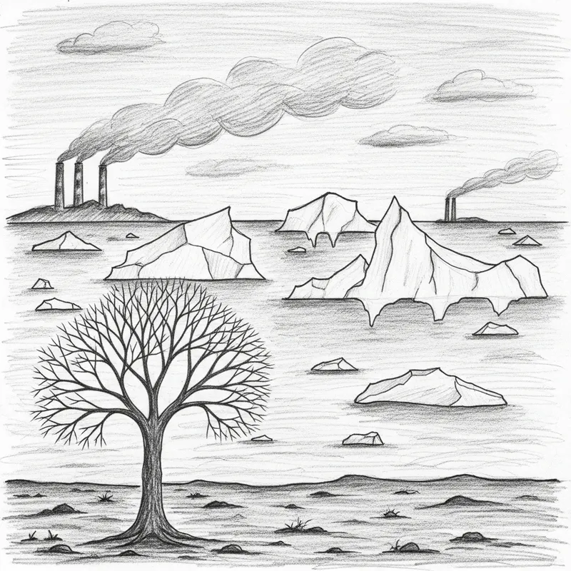 Depressing Global Warming Sketch: The Alarming Reality Depressing Global Warming Sketch: The Alarming Reality