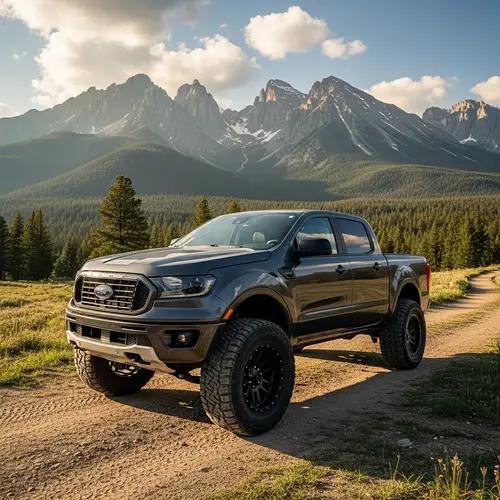 2024 Ford Ranger with Larger Wheels and Tires | Mountains
