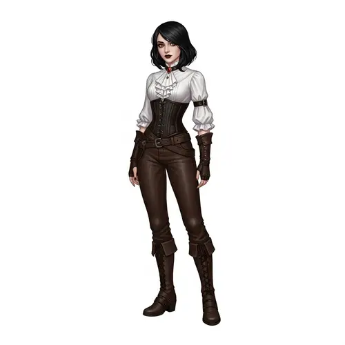 Gothic-Victorian Dhampir Vampire Hunter | High Fantasy Art