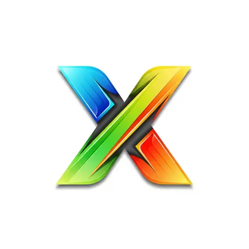 Vibrant 'X' Logo for Company Branch