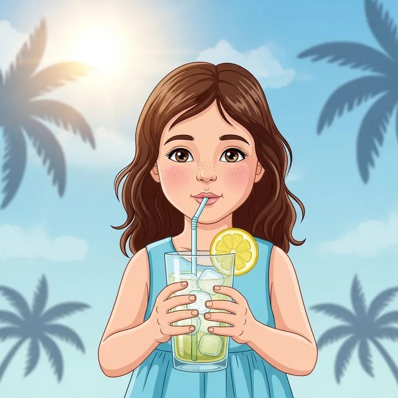 Cold Drink Joy: A Sunny Day Delight Cold Drink Joy: A Sunny Day Delight