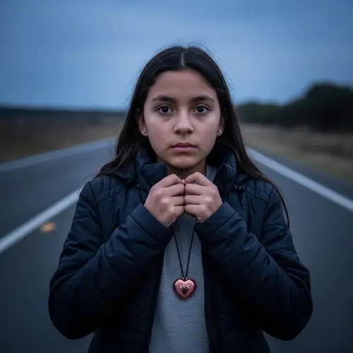 Heartfelt Hope and Longing: Young Hispanic Girl Awaits Love