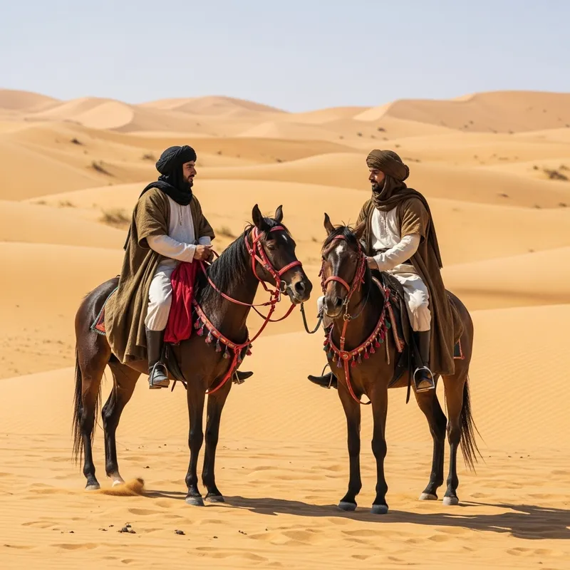 Desert Scene: Dialog and Exchange on Horseback in Jahiliyyah Era
